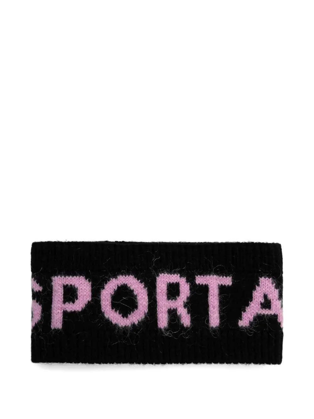 Sportalm logo-intarsia knitted headband - Nero