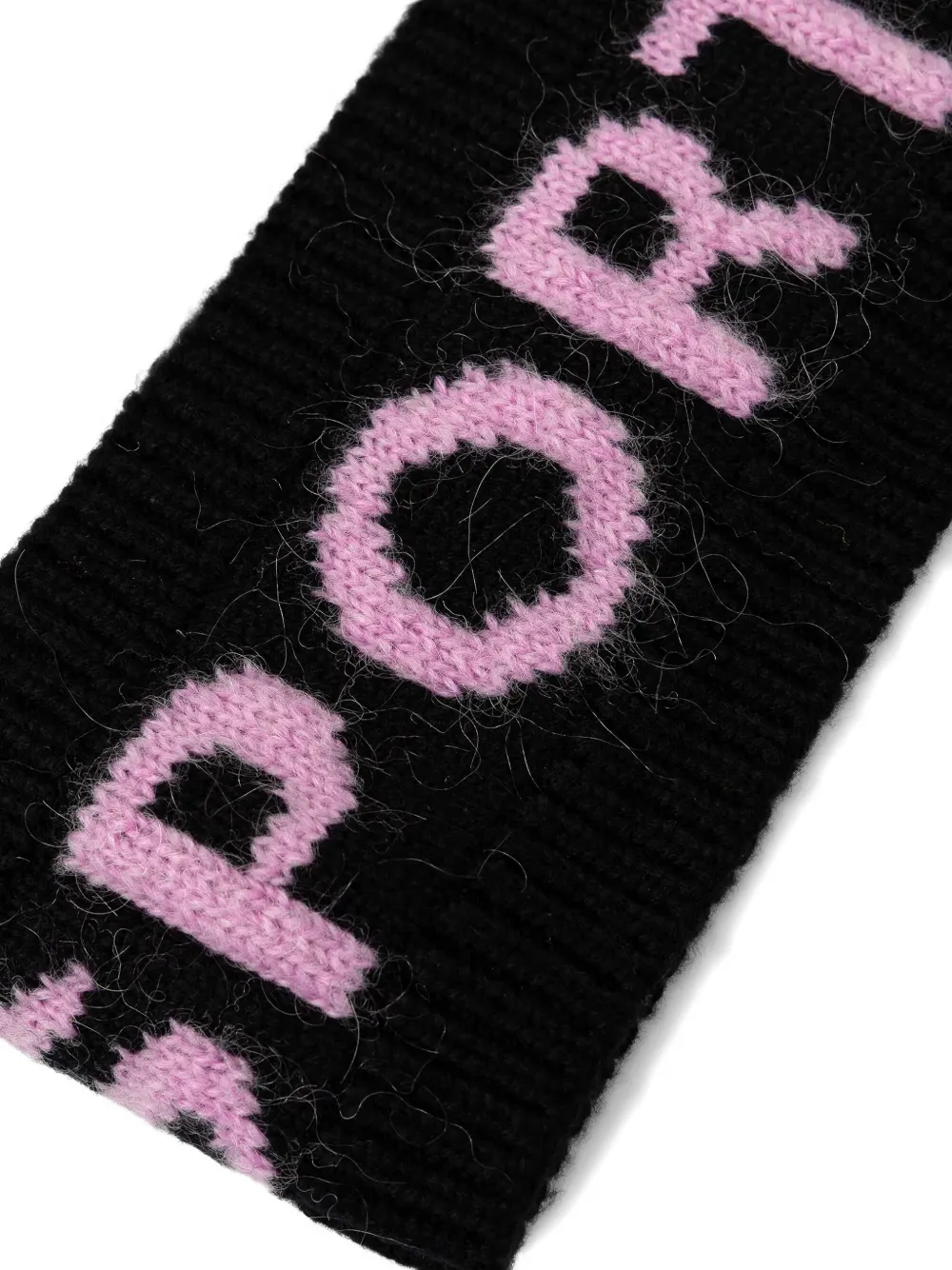 Sportalm Gebreide haarband met logo intarsia Zwart