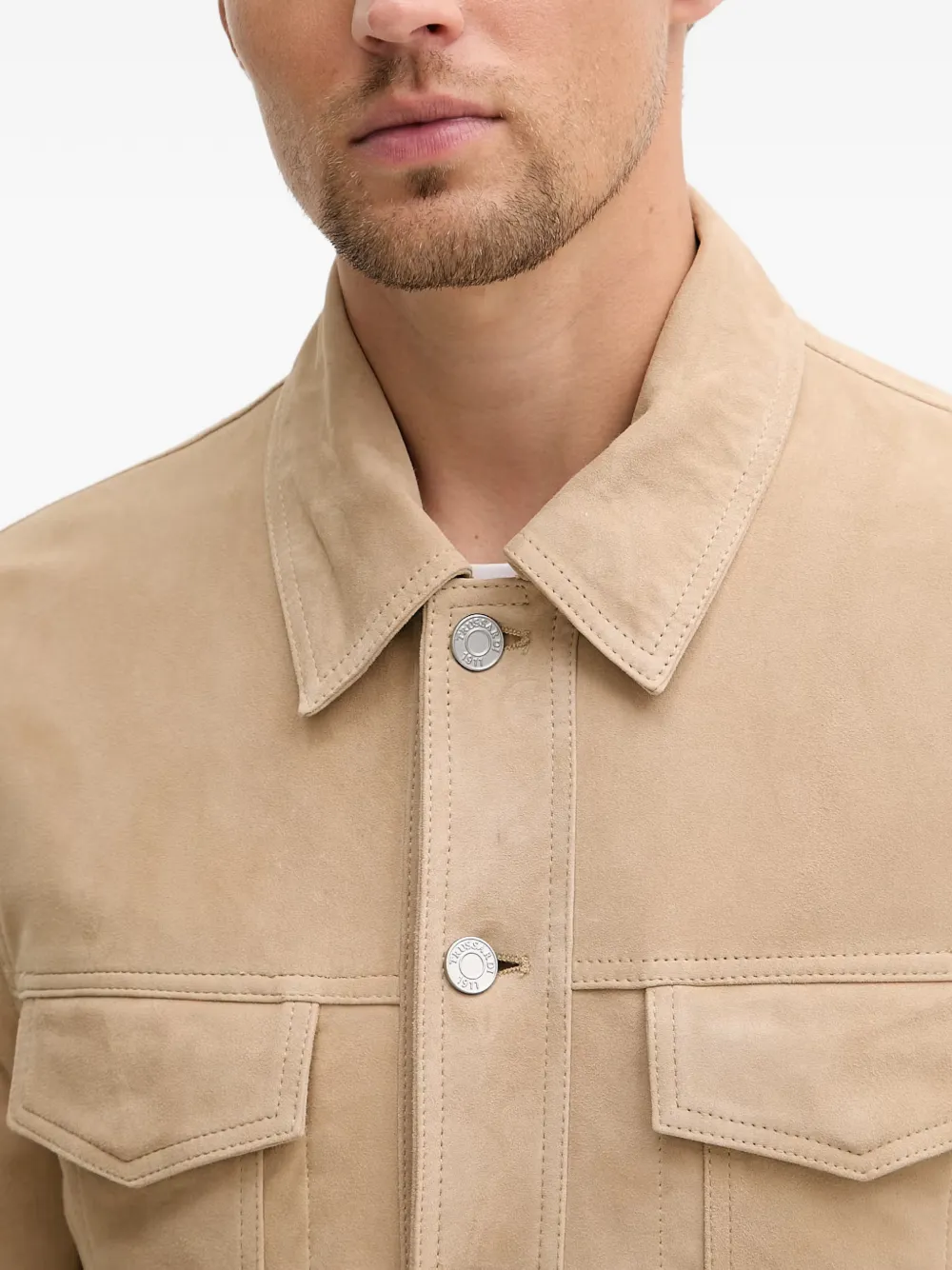 ゴ*ツ様 Trussardi トラサルディ　スェードジャケット Trussardi スエード ジャケット | ニュートラル | FARFETCH JP