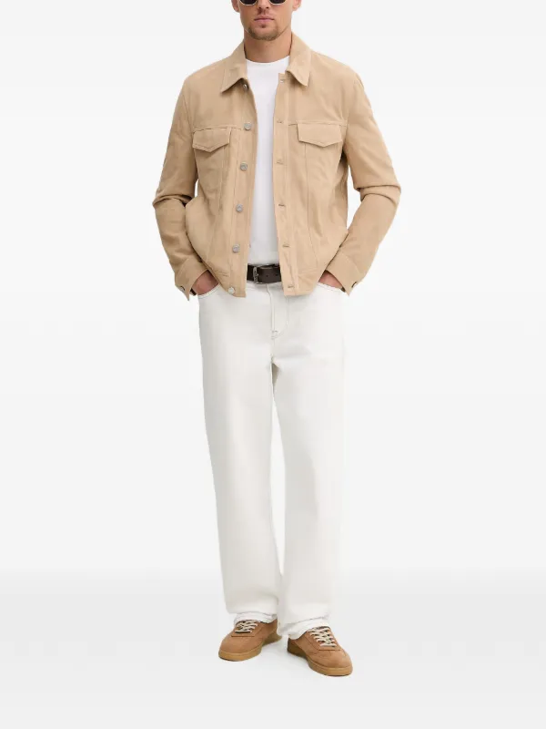 Trussardi スエード ジャケット | ニュートラル | FARFETCH JP