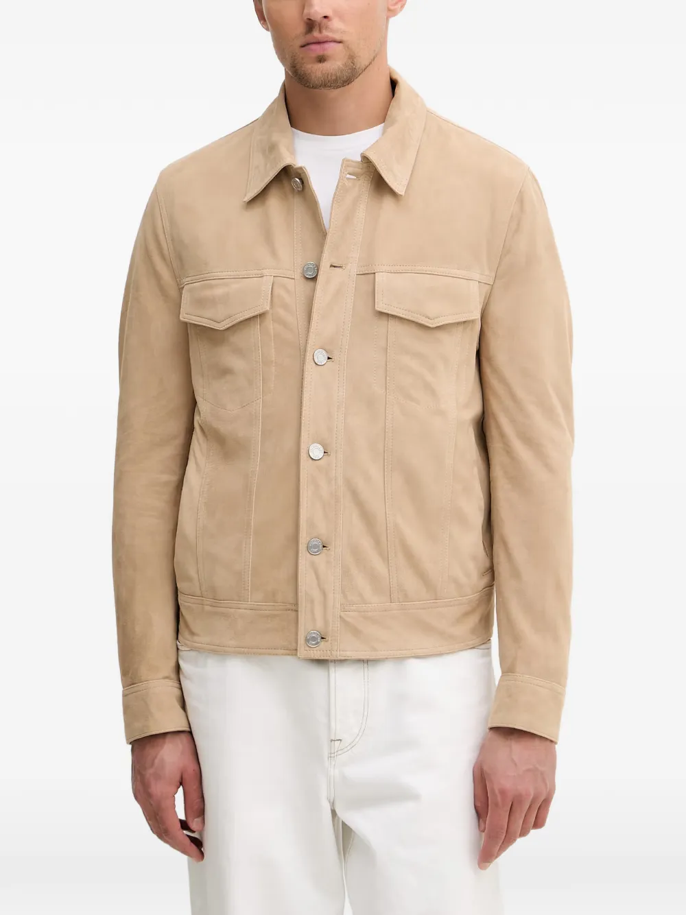 ゴ*ツ様 Trussardi トラサルディ　スェードジャケット Trussardi スエード ジャケット | ニュートラル | FARFETCH JP