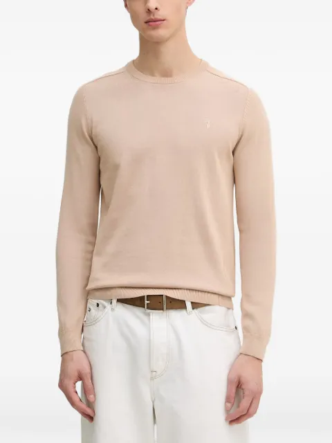 Trussardi logo-embroidered crew-neck sweater