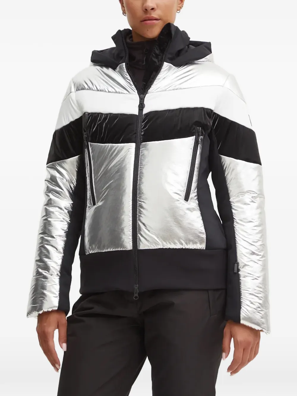 Sportalm panelled hooded ski jacket - Silber