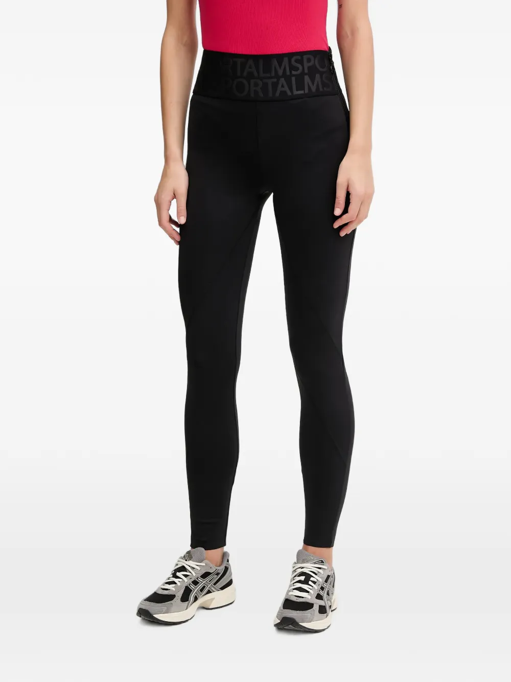 Sportalm logo-waistband side-zip trousers
