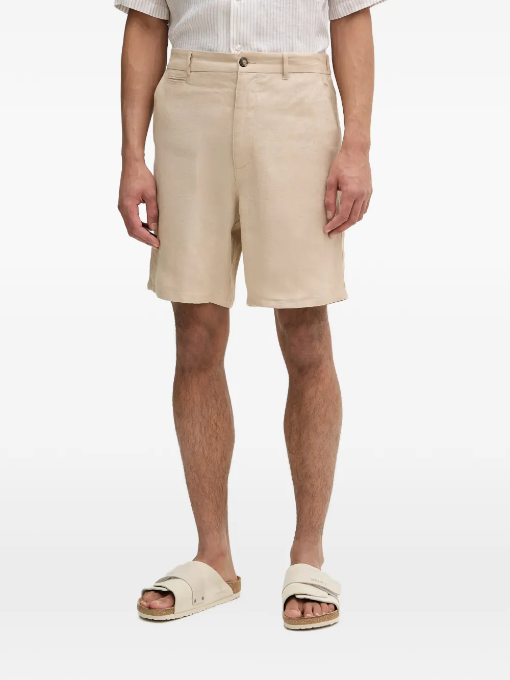 Trussardi Shorts met geborduurd logo Beige