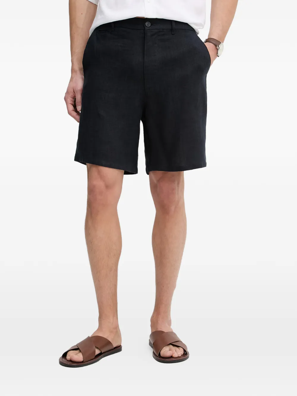 Trussardi embroidered-logo drawstring shorts - Blu