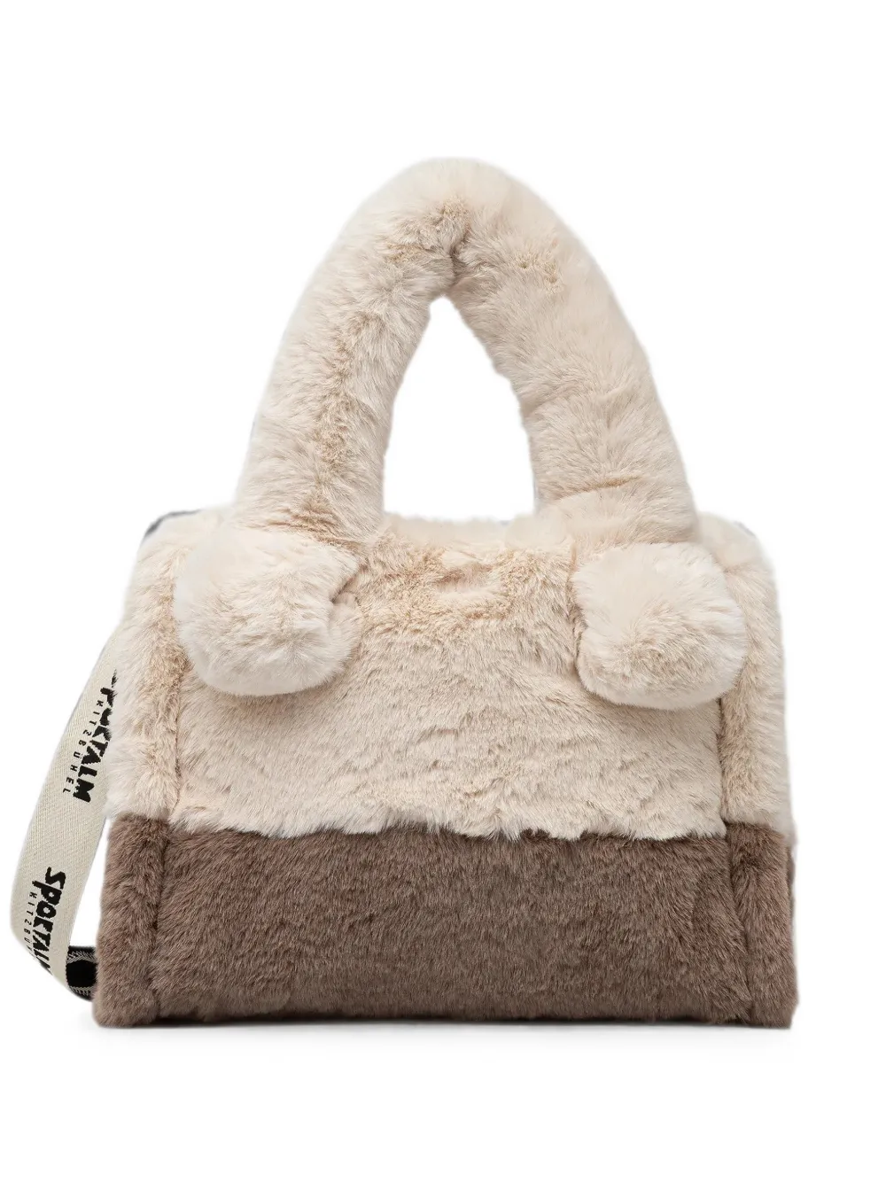 Sportalm faux-fur logo-strap tote bag