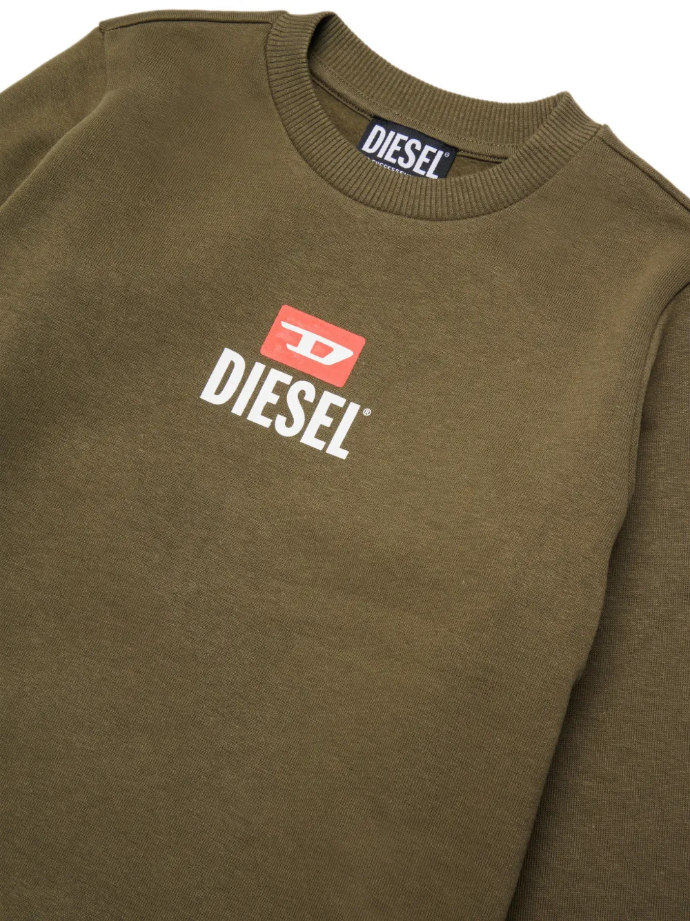 Diesel Kids logo-print sweatshirt Groen