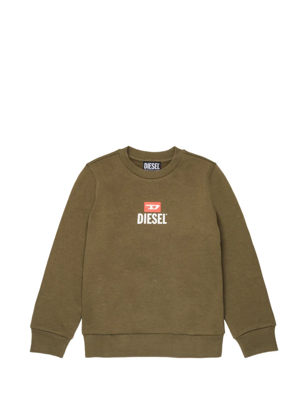 Diesel Kids logo-print sweatshirt Groen