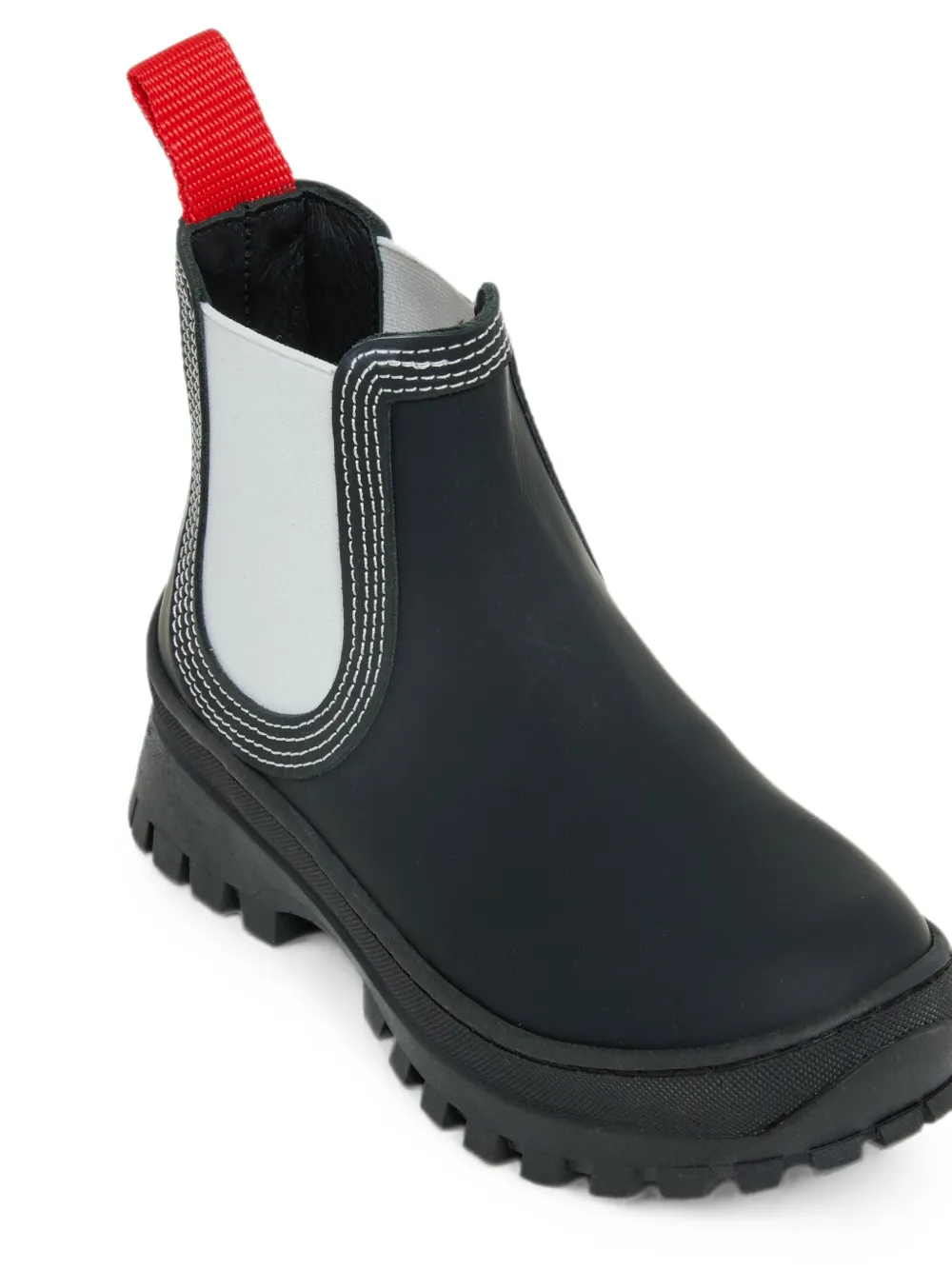 Marni Kids Enkellaarzen met logopatch Zwart