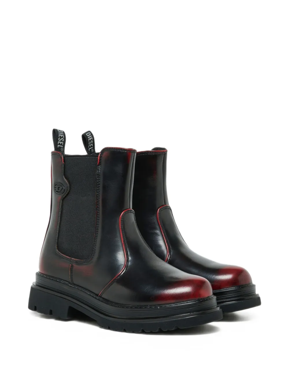 Diesel Kids D-Vyncoun-Abra logo-plaque burnished-effect Chelsea boots - Noir Diesel Kids D-Vyncoun-Abra logo-plaque burnished-effect Chelsea boots - Noir