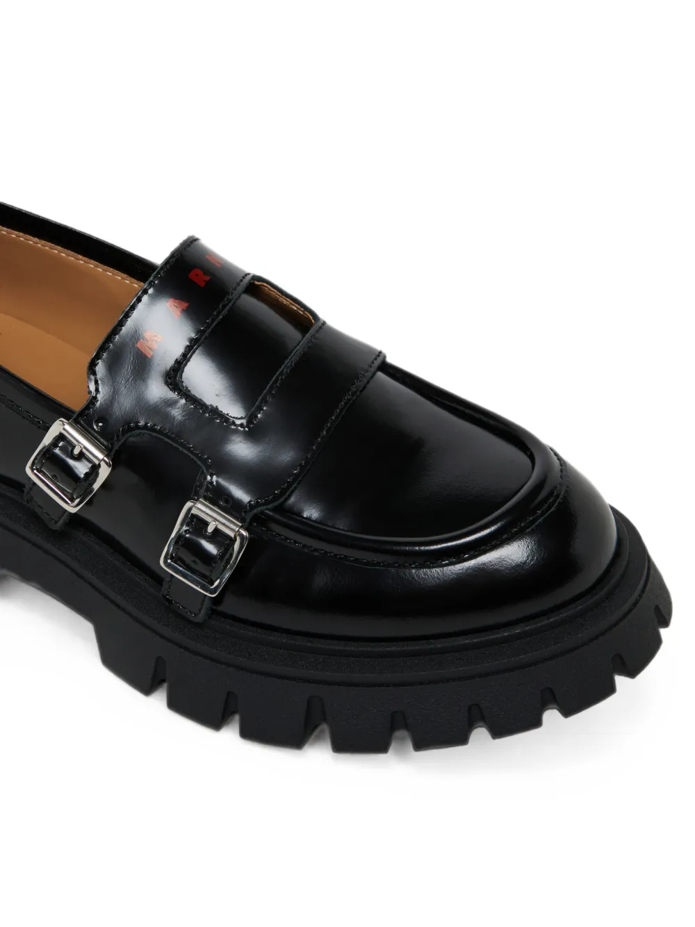 Marni Kids buckled chunky loafers Zwart