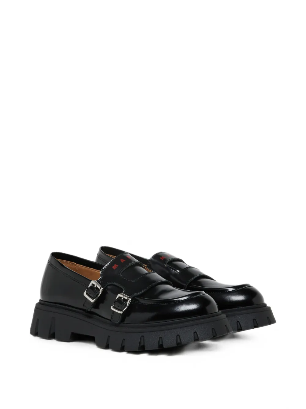 Marni Kids buckled chunky loafers - Nero