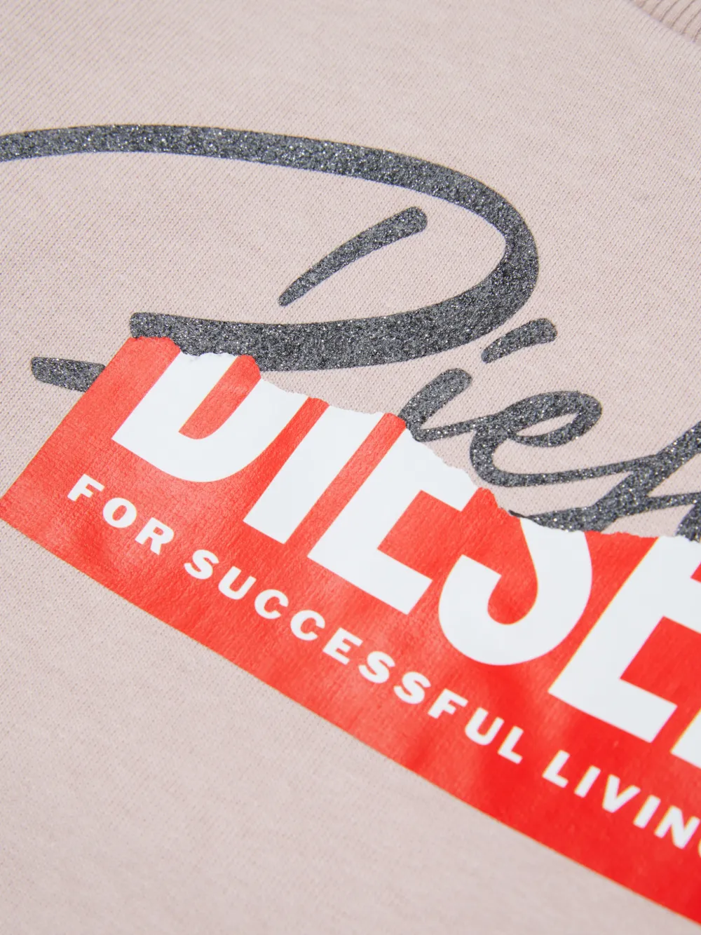 Diesel Kids Sweater met logoprint Roze