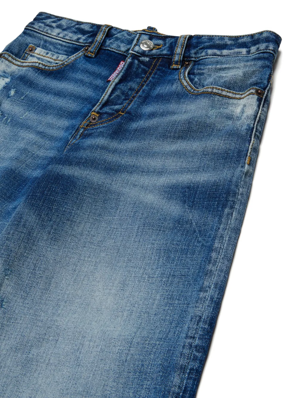 DSQUARED2 KIDS Gerafelde jeans Blauw