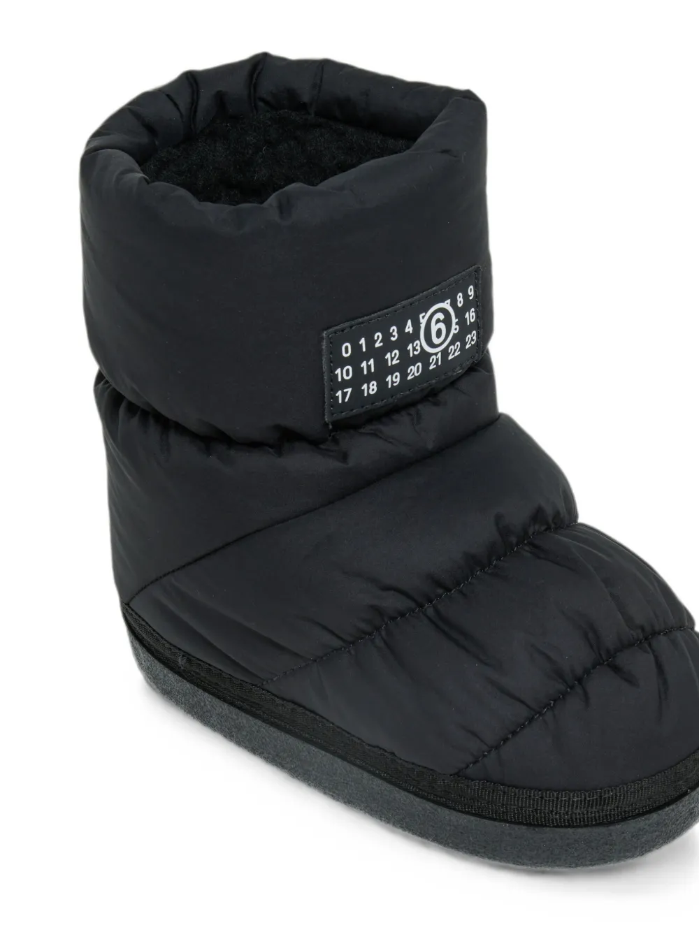 MM6 Maison Margiela Kids Gewatteerde snowboots met logopatch Zwart