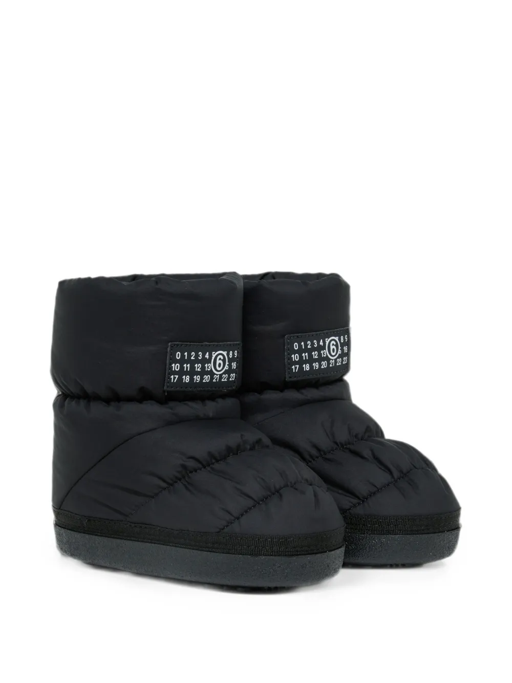 MM6 Maison Margiela Kids padded logo-patch snow boots - Nero