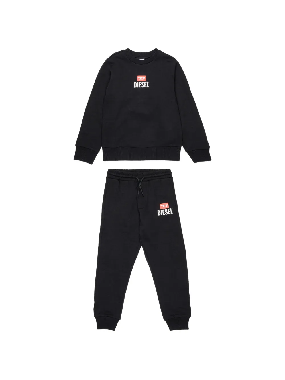 Diesel Kids logo-print tracksuit set - Nero