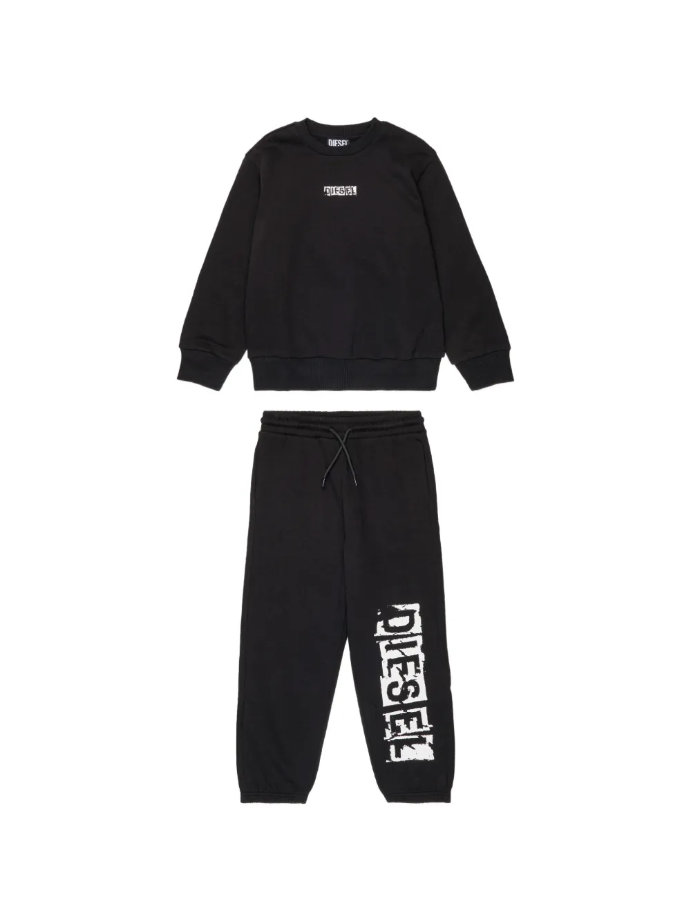 Diesel Kids logo-print tracksuit - Nero