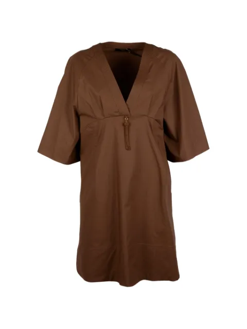 Seventy tassel-detail V-neck mini dress