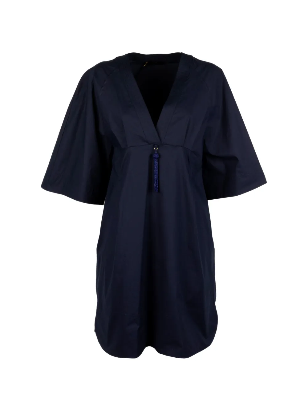 Seventy V-neck tassel-detail mini dress - Blu