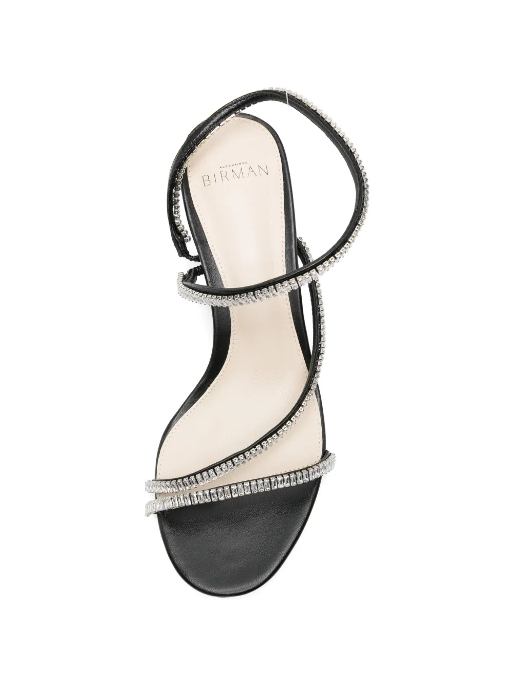 Alexandre Birman crystal-embellished leather sandals Zwart