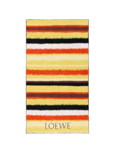 LOEWE logo-print striped beach towel