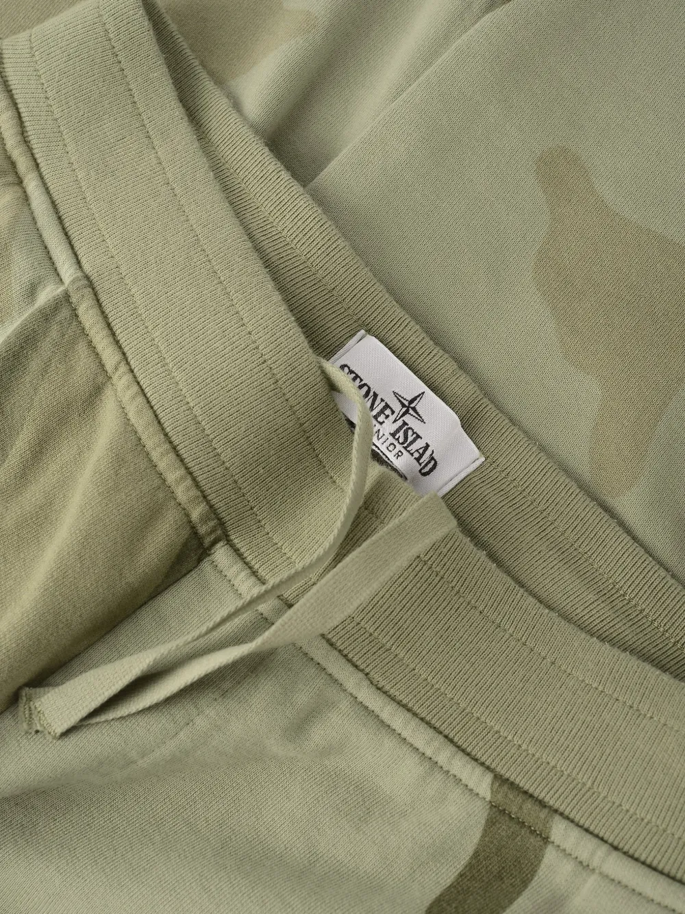 Stone Island Junior camouflage-print logo-patch track pants Groen
