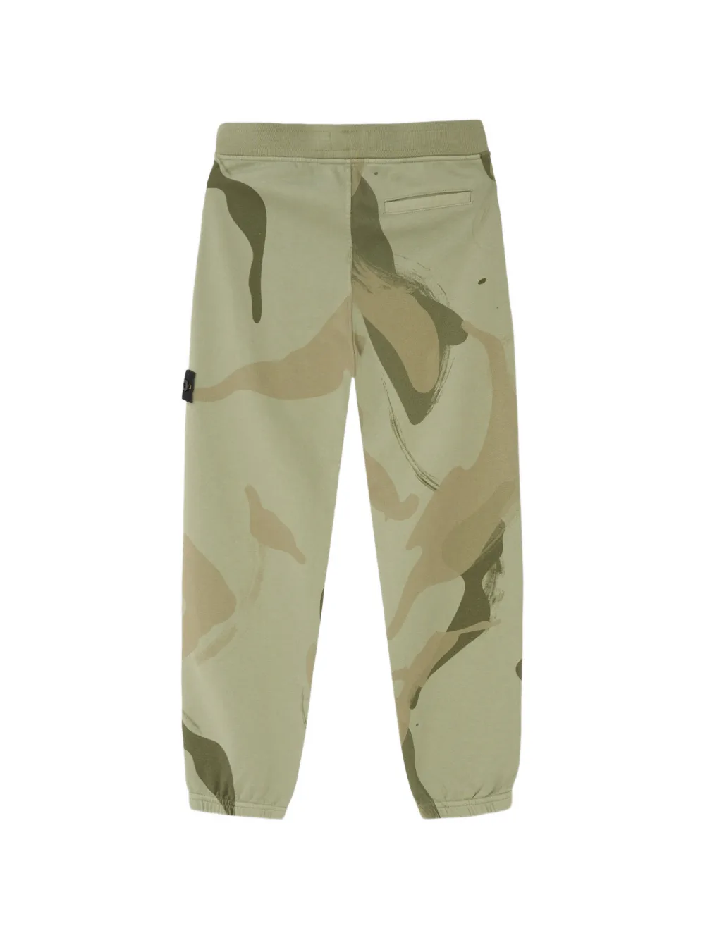 Stone Island Junior camouflage-print logo-patch track pants Groen