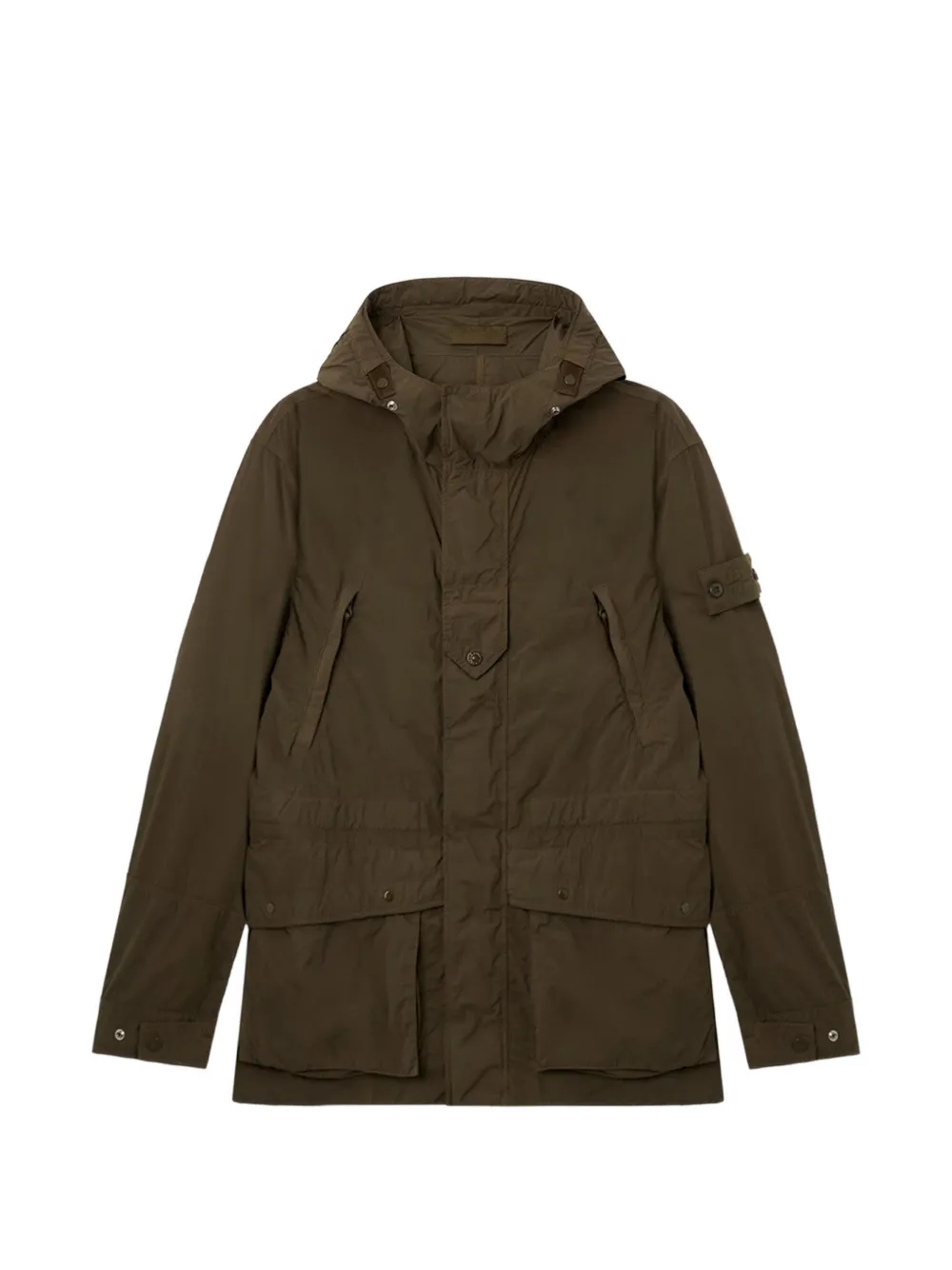 Stone Island Q100024 nylon Smerigliato_S.I. Ghost coat Groen