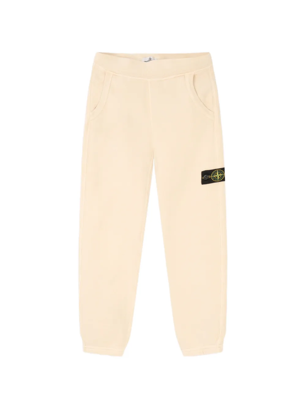 Stone Island Junior Compass-patch track pants Beige