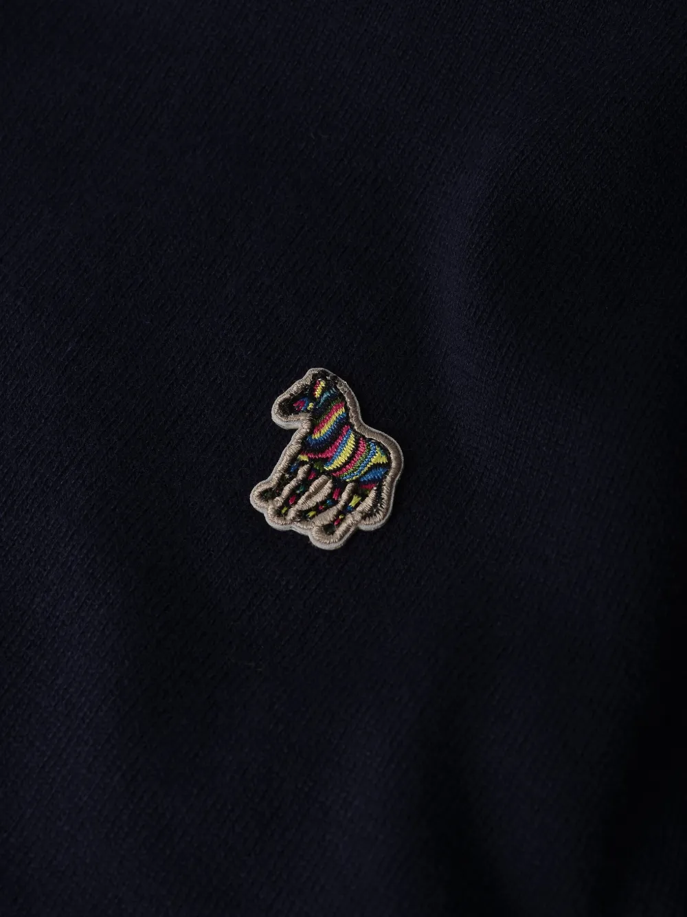 Paul Smith Zebra-patch half-zip sweater Blauw