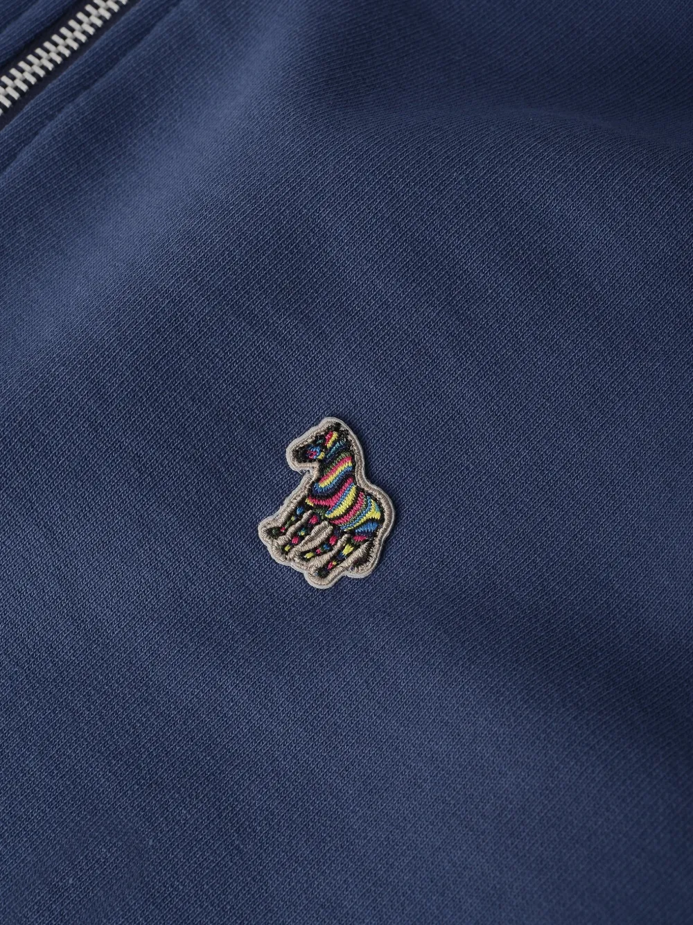 Paul Smith Zebra-patch half-zip sweatshirt Blauw