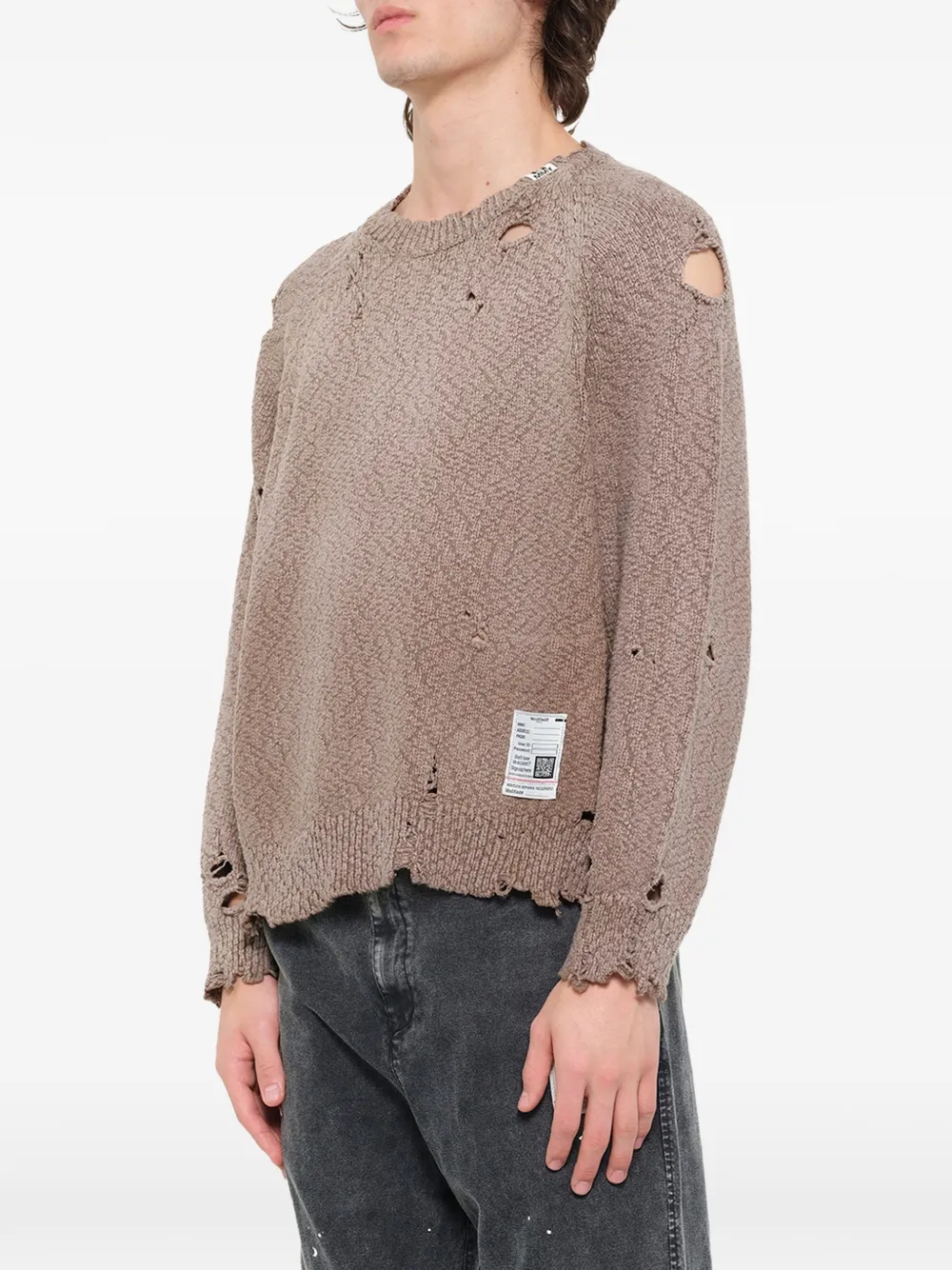 Maison MIHARA YASUHIRO Sun Faded Like trui met gerafeld effect Beige