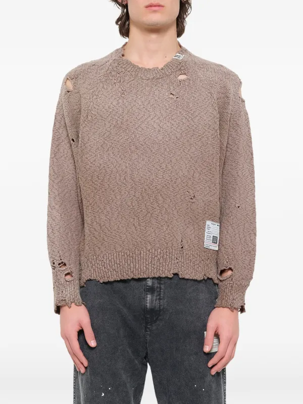 Maison MIHARA YASUHIRO Sun Faded Like Knit Sweater | Neutrals
