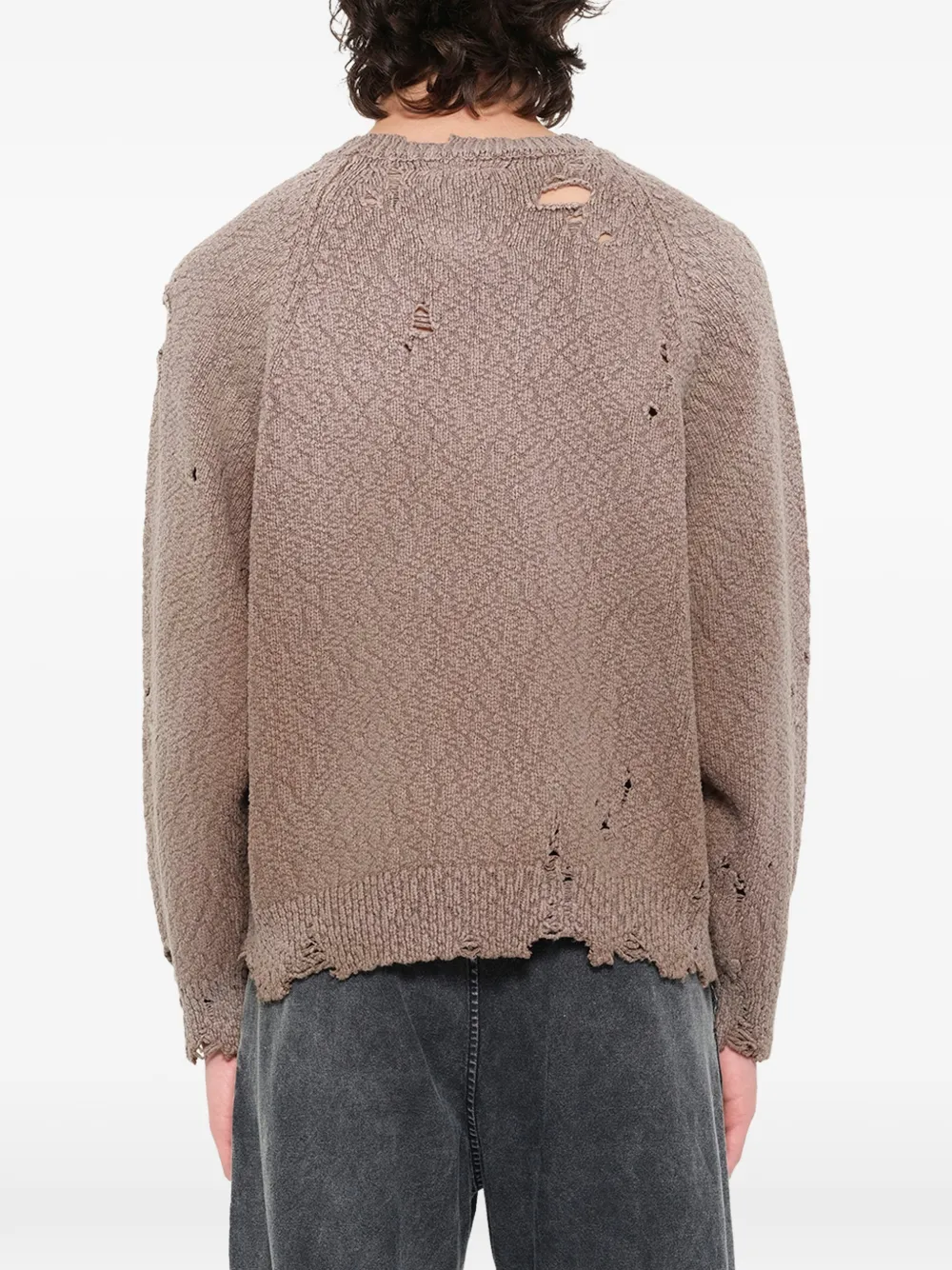 Maison MIHARA YASUHIRO Sun Faded Like trui met gerafeld effect Beige