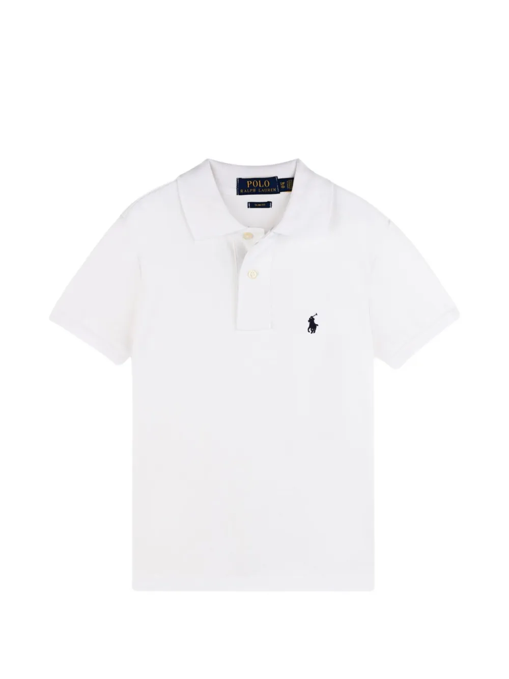 POLO RALPH LAUREN KIDS logo-embroidered polo shirt - Bianco