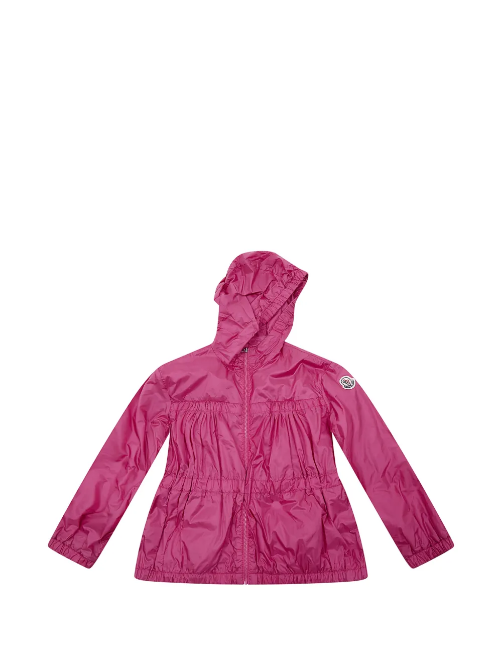 Moncler Enfant Aulne jack met gesmockt detail en capuchon Roze