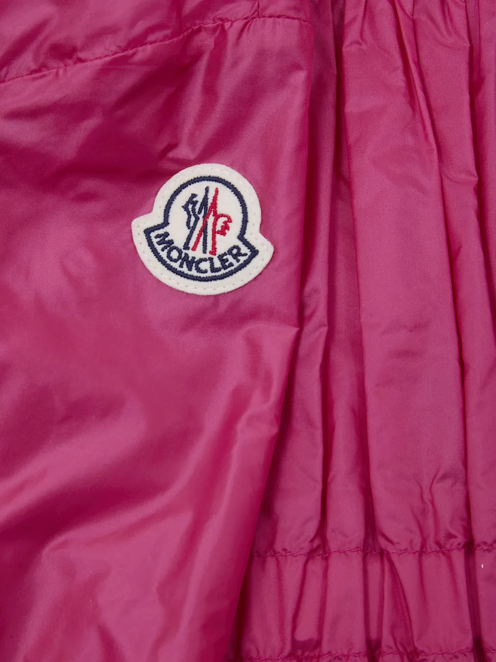 Moncler Enfant Aulne jack met gesmockt detail en capuchon Roze
