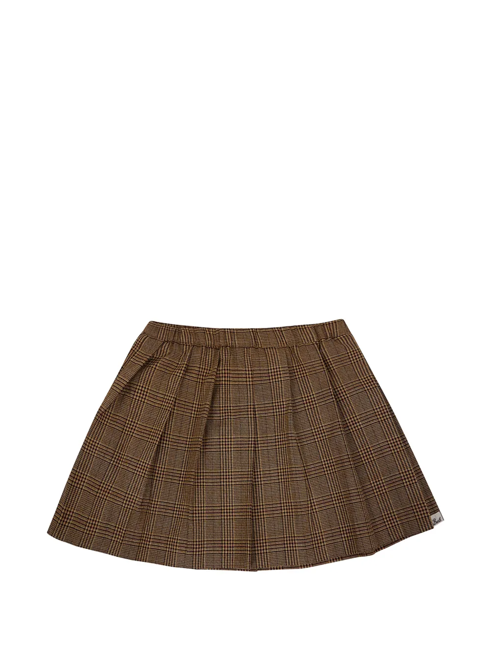 MC2 Saint Barth Kids Prince of Wales rok met geplooid detail Bruin