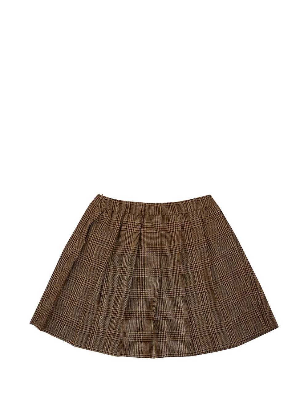 MC2 Saint Barth Kids Prince of Wales rok met geplooid detail Bruin