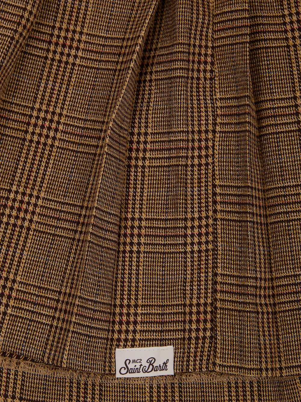 MC2 Saint Barth Kids Prince of Wales rok met geplooid detail Bruin