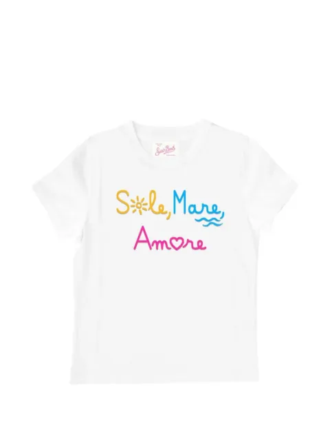 MC2 Saint Barth Kids playera bordada de algodón