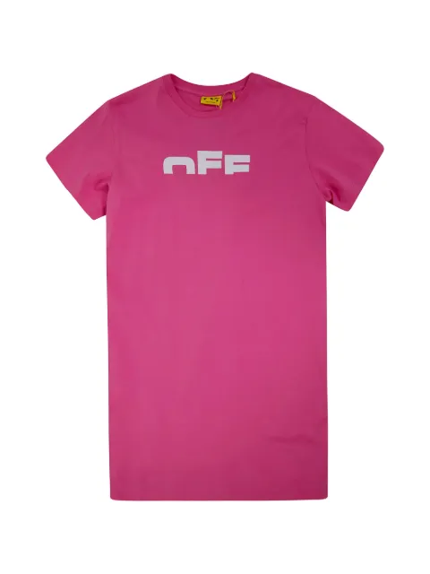 Off-White Kids logo-print cotton dress