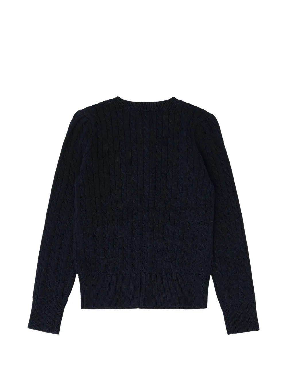 POLO RALPH LAUREN KIDS Kabelgebreid vest met geborduurd logo Blauw