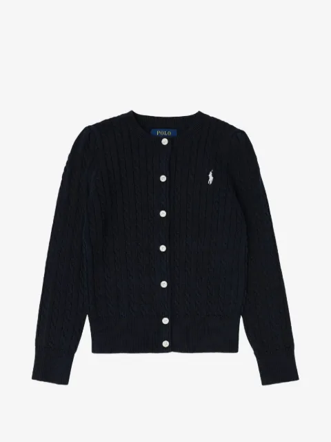 POLO RALPH LAUREN KIDS cárdigan con logo bordado