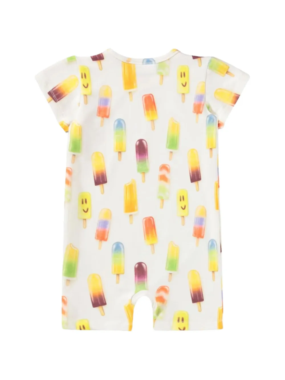 Molo katoenen romper met ijslolly-print Wit