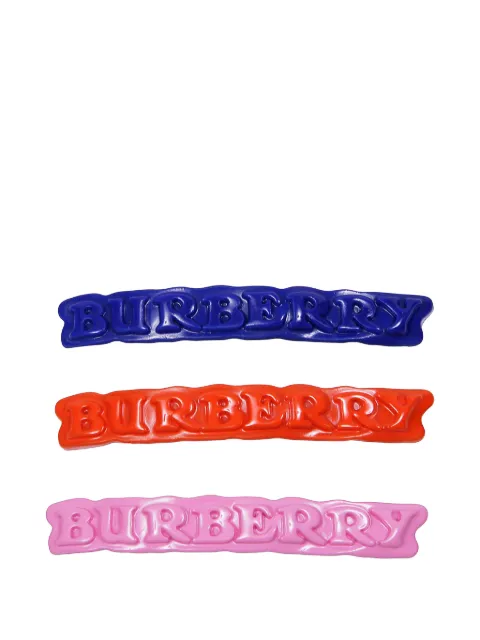 Burberry Kids logo-embossed hair clips