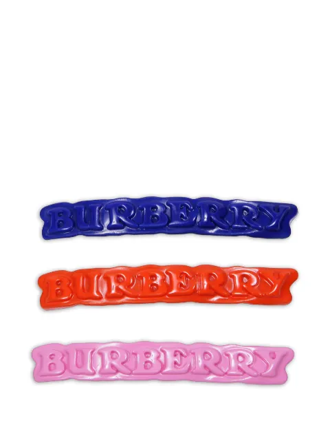 Burberry Kids logo-embossed hair clips