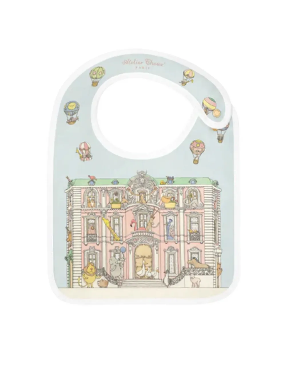 Atelier Choux Monceau graphic-print bib - Blau